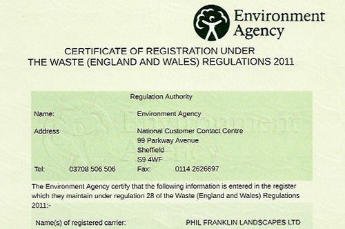 Waste carriers licence